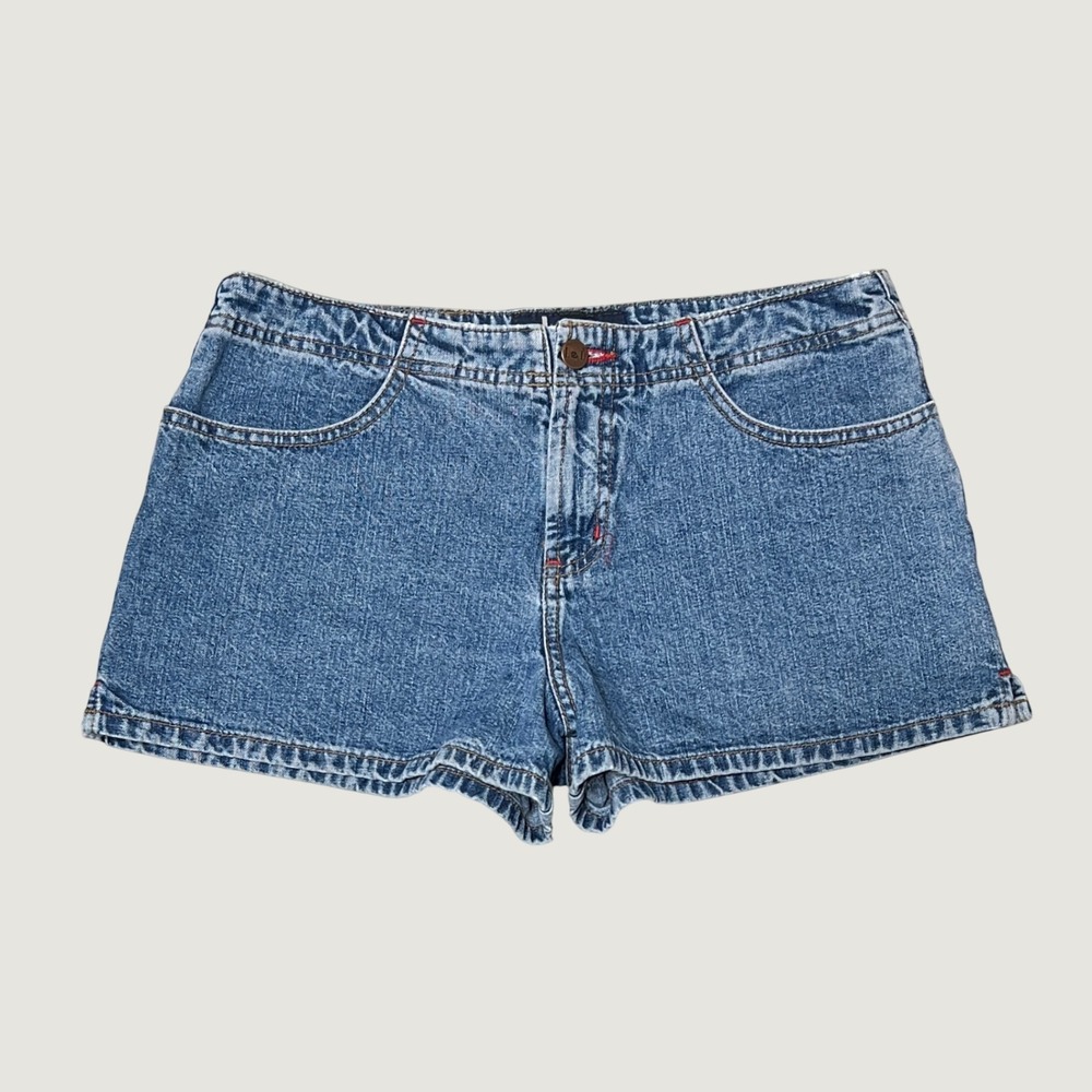 Y2K 2000s L.E.I. Denim Jean Mini Shorts Medium Wash 100% Cotton Jorts Size 11